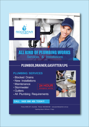 Flyer Design by ColorDrops for Rockstar plumbing | Design: #20359348