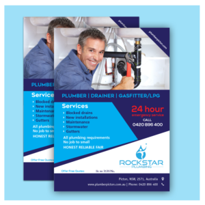 Flyer Design by ColorDrops for Rockstar plumbing | Design: #20360787