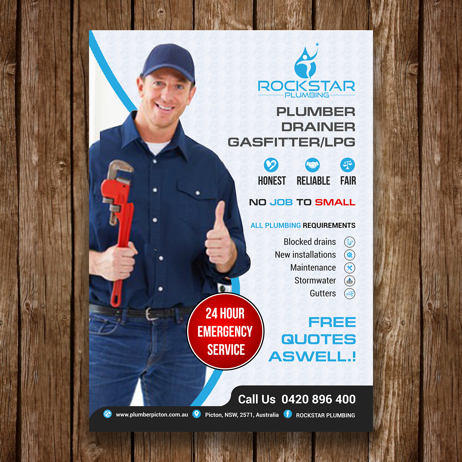 Flyer Design by debdesign for Rockstar plumbing | Design #20360479
