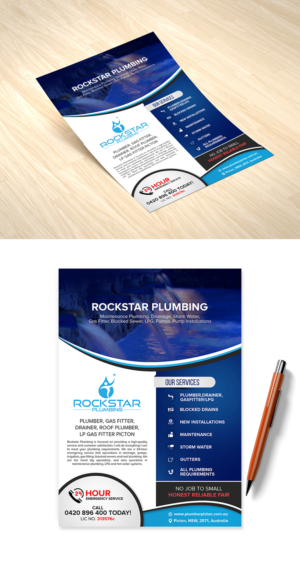 Flyer Design by creative.bugs for Rockstar plumbing | Design: #20359833