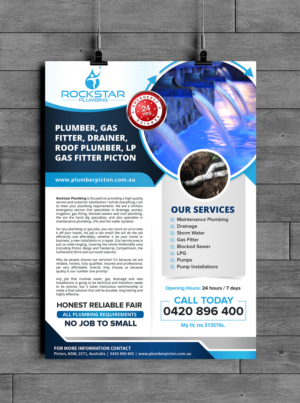 Flyer Design by SAI DESIGNS for Rockstar plumbing | Design: #20361420
