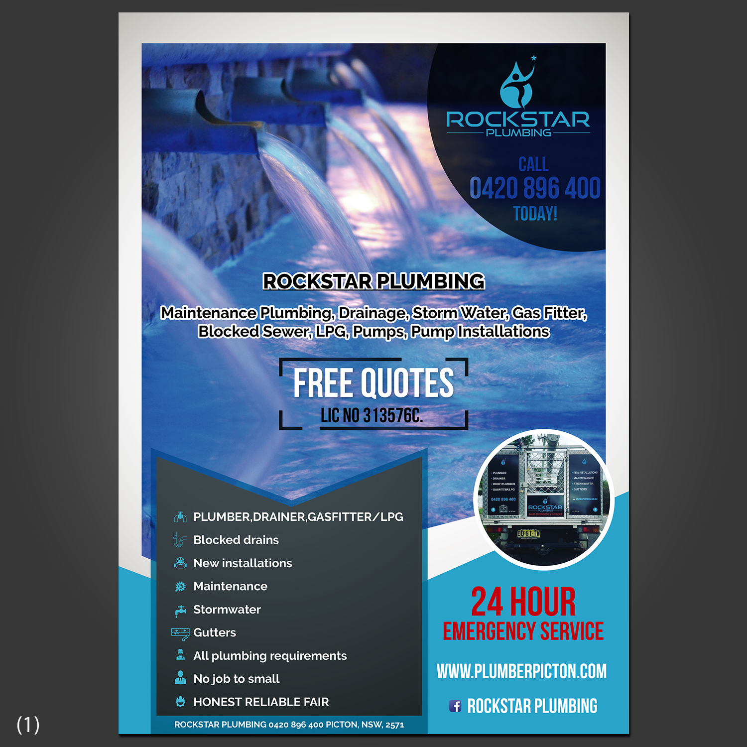 Flyer Design by Designanddevelopment for Rockstar plumbing | Design: #20360759