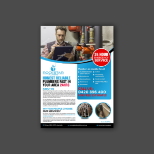 Flyer Design by Schöpfer for Rockstar plumbing | Design #20362315