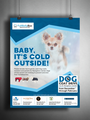 Dog Coat Drive for San Francisco Homeless Pets | Flyer Design by Fine Graphics House