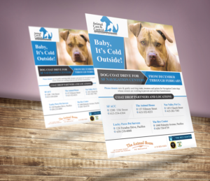 Dog Coat Drive for San Francisco Homeless Pets | Diseño de Flyer por Aurora:)