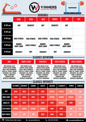  INFOGRAPHIC DESING GYM SCHEDULE . FULL SCHEDULE AND CLASSES ROON SCHEDULE  | Graphic Design by luutrongtin89