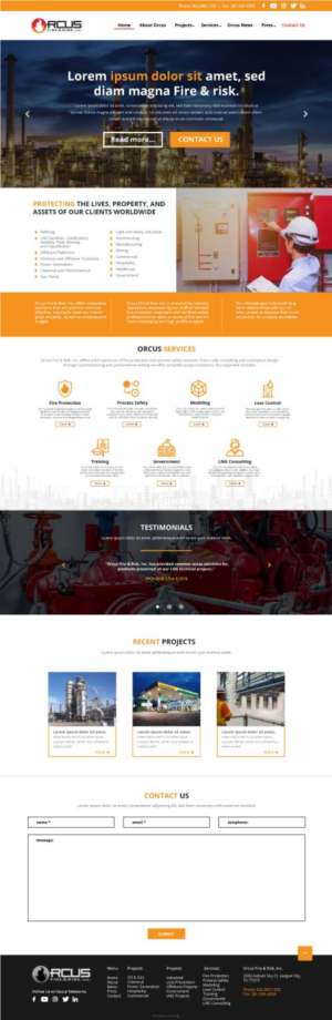 Orcus Fire & Risk, Inc. Website | Web Design by lionx