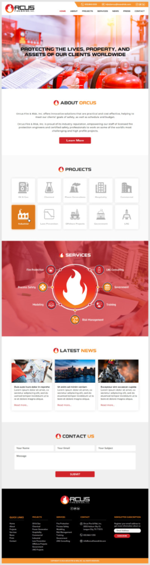 Orcus Fire & Risk, Inc. Website | Web-Design von -Marc-