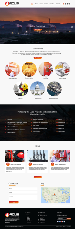 Orcus Fire & Risk, Inc. Website | Web-Design von bdesigner9