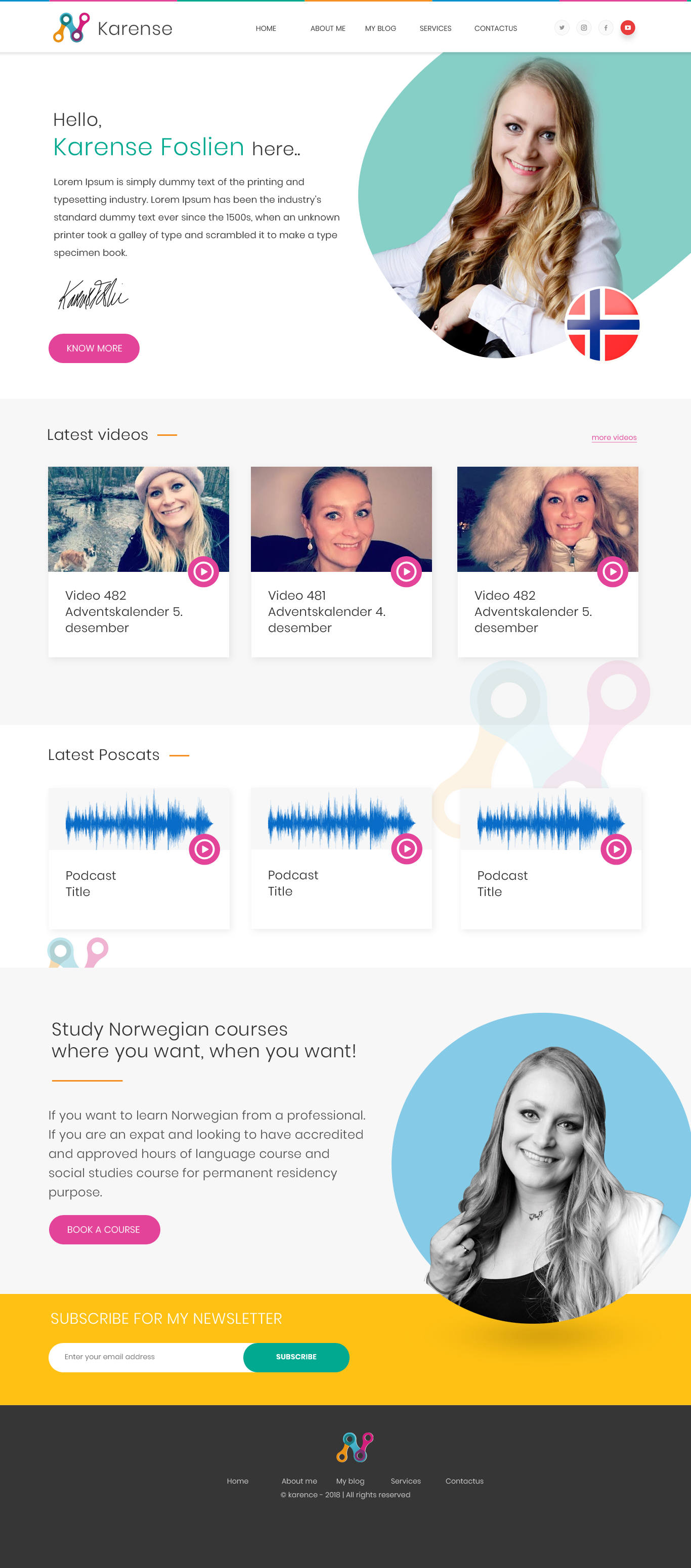 Web Design par designerkochi pour NoTe Norwegian Teaching | Design #20475124