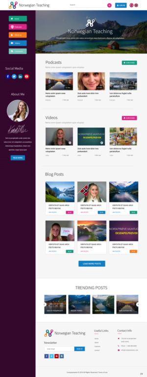 Web Design par pb pour NoTe Norwegian Teaching | Design : #20395162
