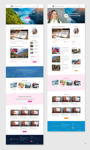 Web Design par pb pour NoTe Norwegian Teaching | Design : #20395166