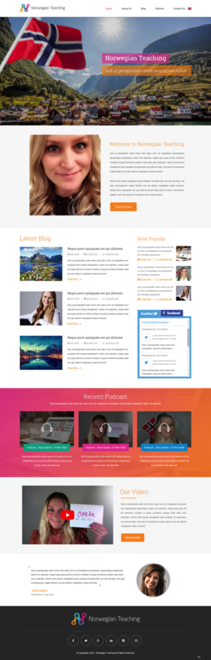 Web Design par pb pour NoTe Norwegian Teaching | Design : #20403690