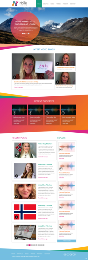 Web Design par pb pour NoTe Norwegian Teaching | Design : #20413329