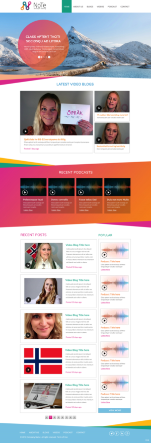 Web Design par pb pour NoTe Norwegian Teaching | Design : #20413330