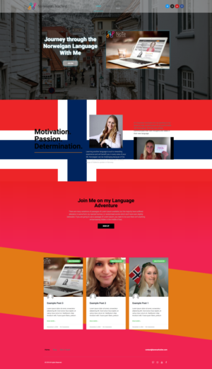 Web Design par GlobalCoastDesigns pour NoTe Norwegian Teaching | Design : #20436875