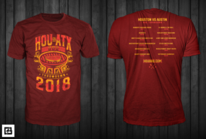 2018 Houston vs. Austin BBQ Throwdown! | Design de T-shirt par Barney Stinson
