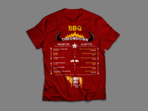 2018 Houston vs. Austin BBQ Throwdown! | Design de T-shirt par Wenfeii