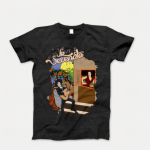 La Serenata TShirt - 1940s Mexican Inspired TShirt Design of a Serenade Scene  | Diseño de Camiseta por SAI DESIGNS