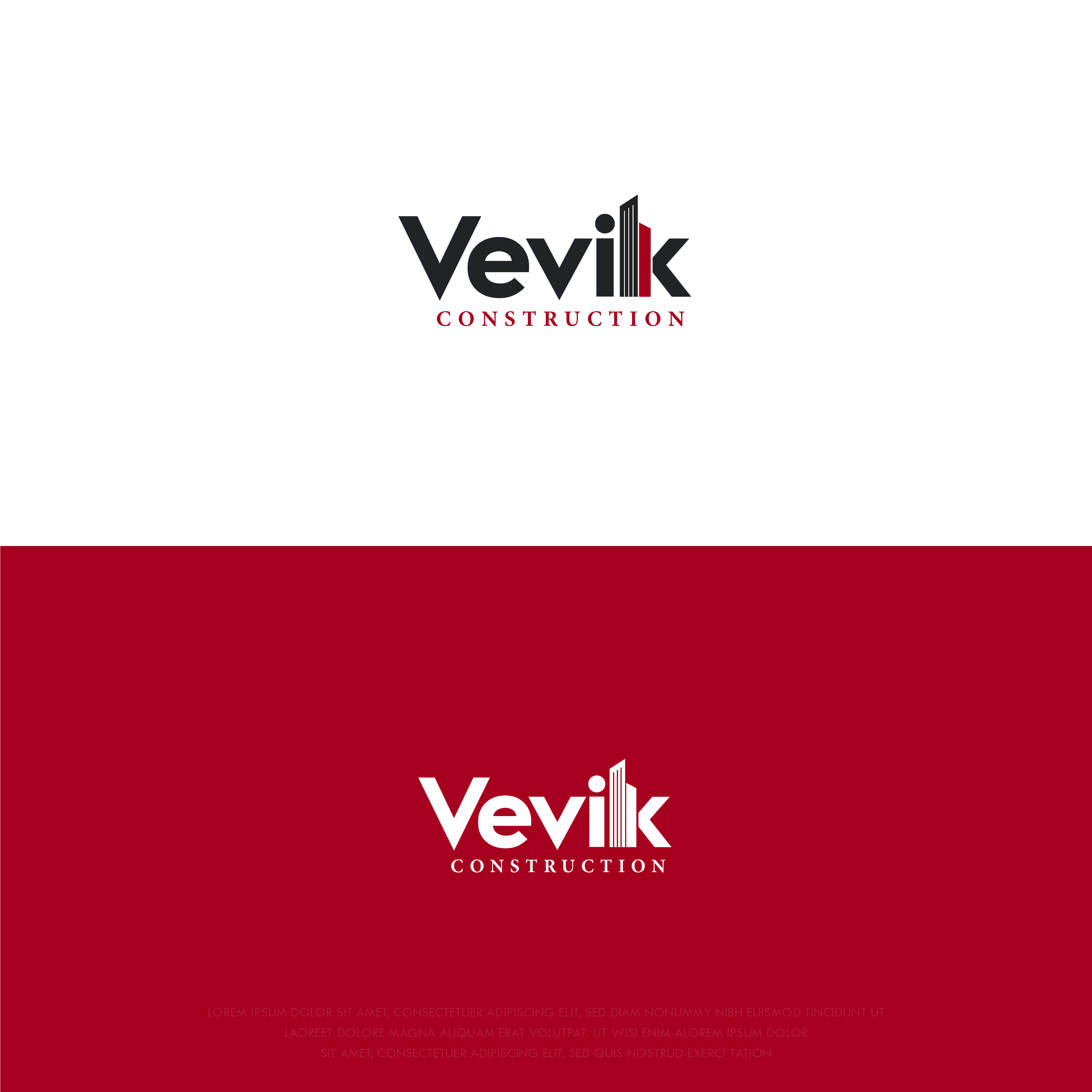Logo Design by Coneagles for Vevik Construction  | Design #20452334