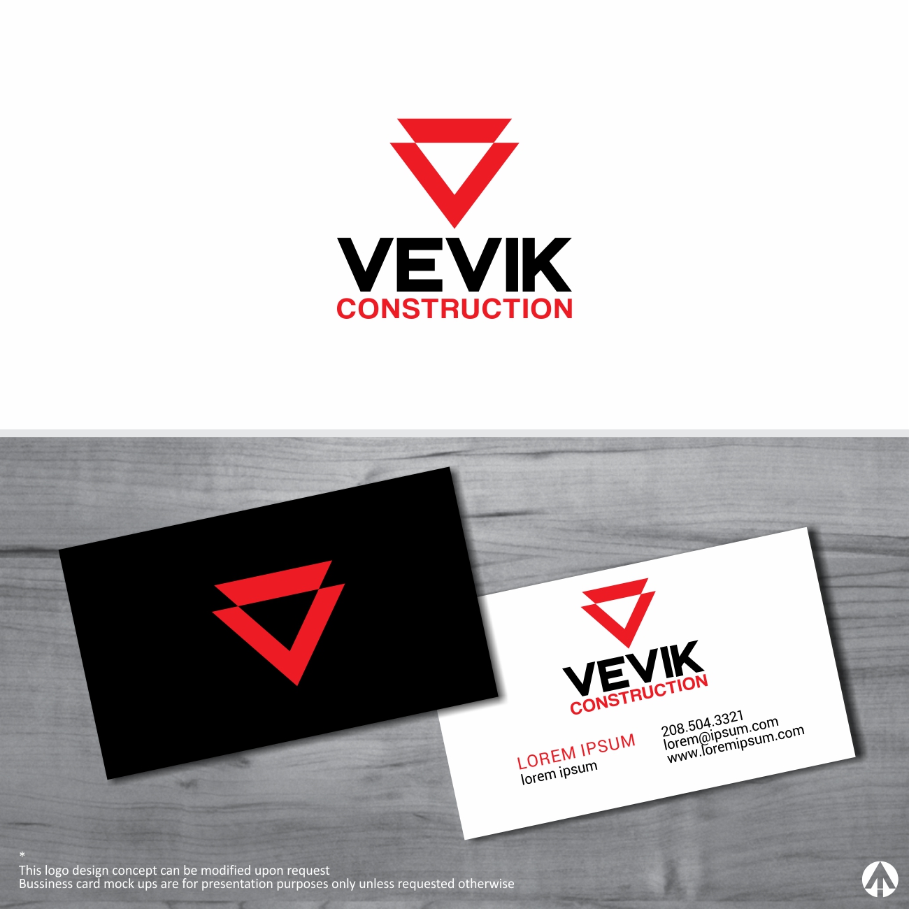 Logo Design by MBARO for Vevik Construction  | Design #20453073
