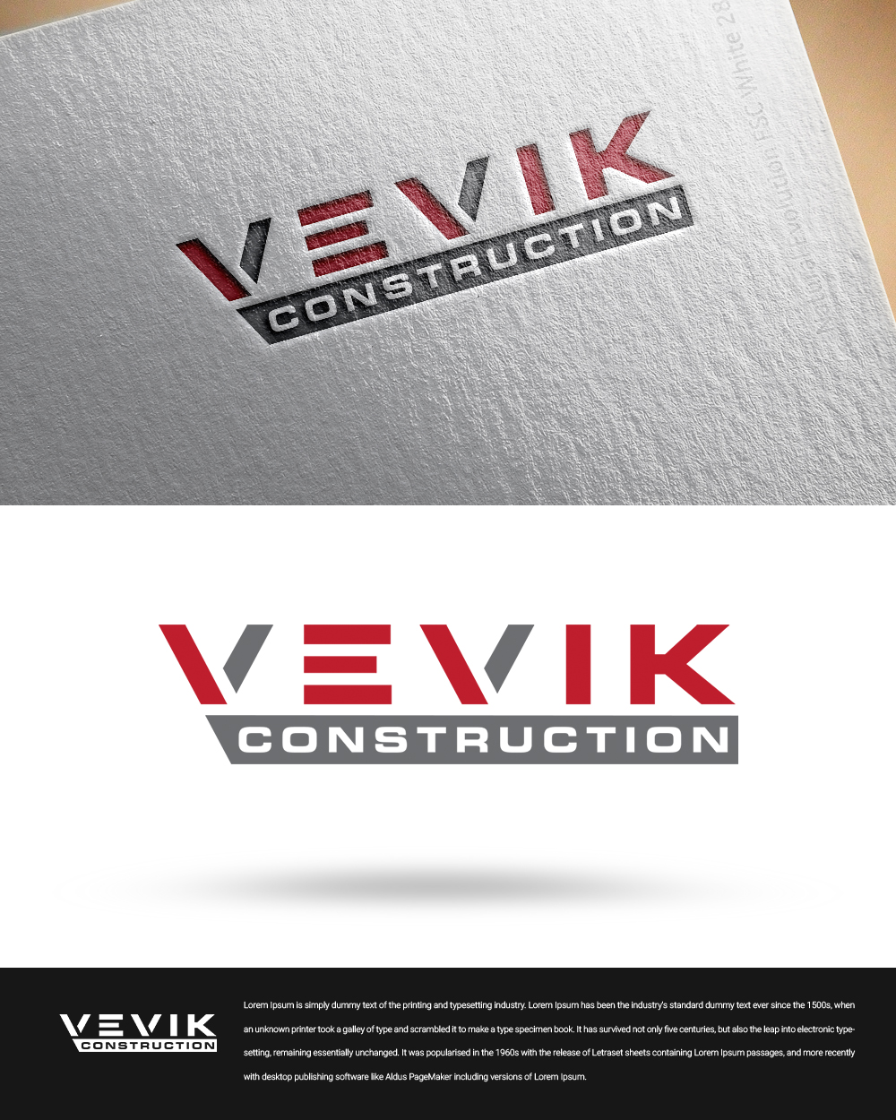 Logo Design by zingodesigns258 for Vevik Construction  | Design #20413742