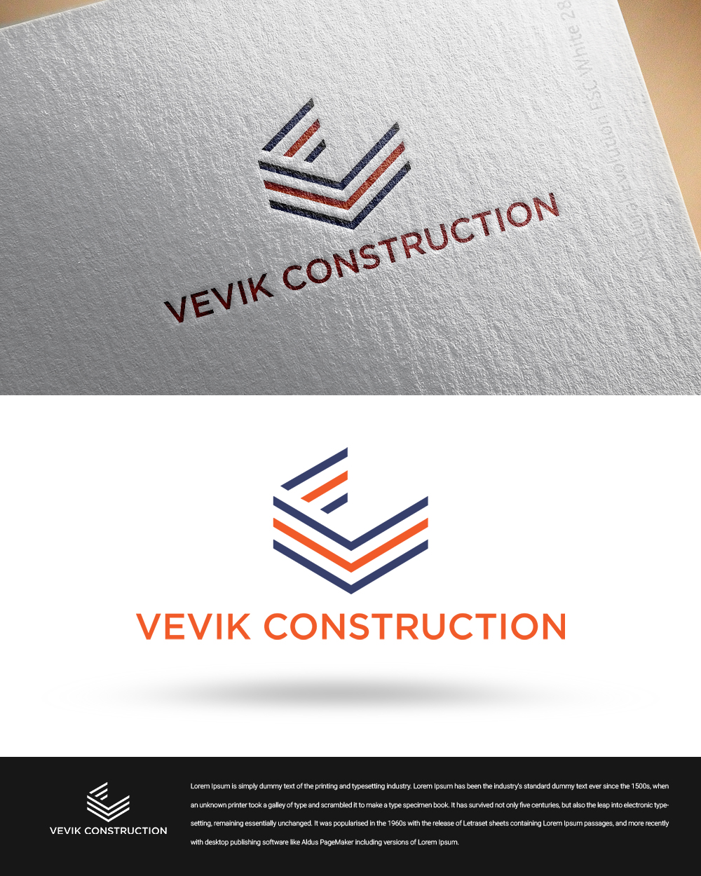Logo Design by zingodesigns258 for Vevik Construction  | Design #20413743
