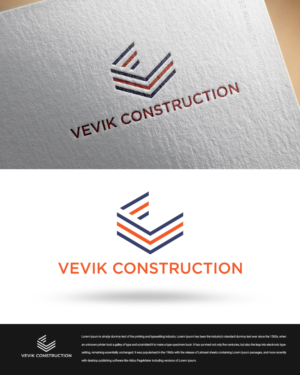 Logo Design by zingodesigns258 for Vevik Construction  | Design #20413743