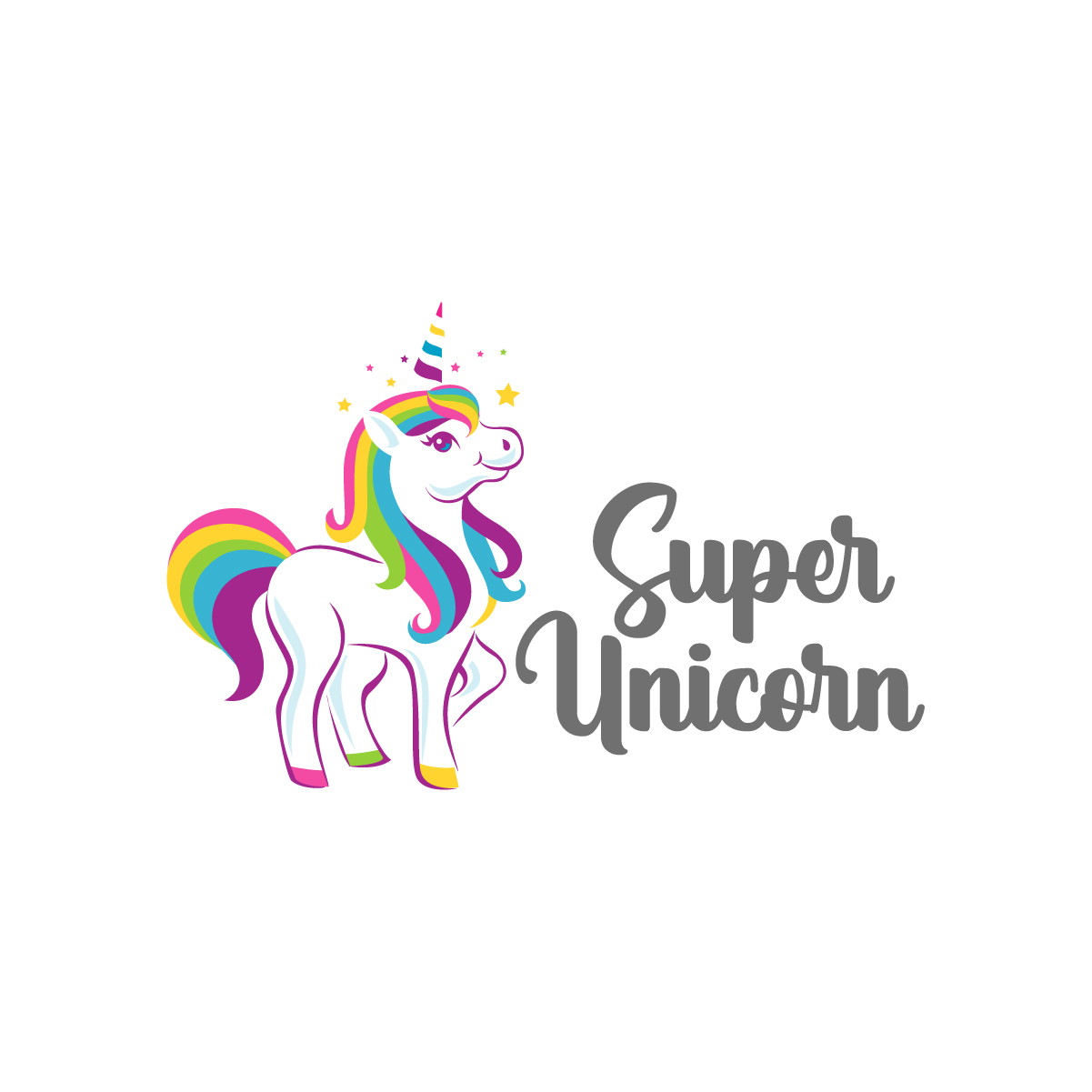 Logo Design by Kreative Fingers for SuperUnicorn | Design: #20418141