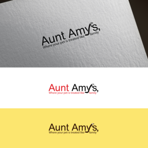 Aunt Amy's, Where your pet is treated like family | Logo Design by sankar999
