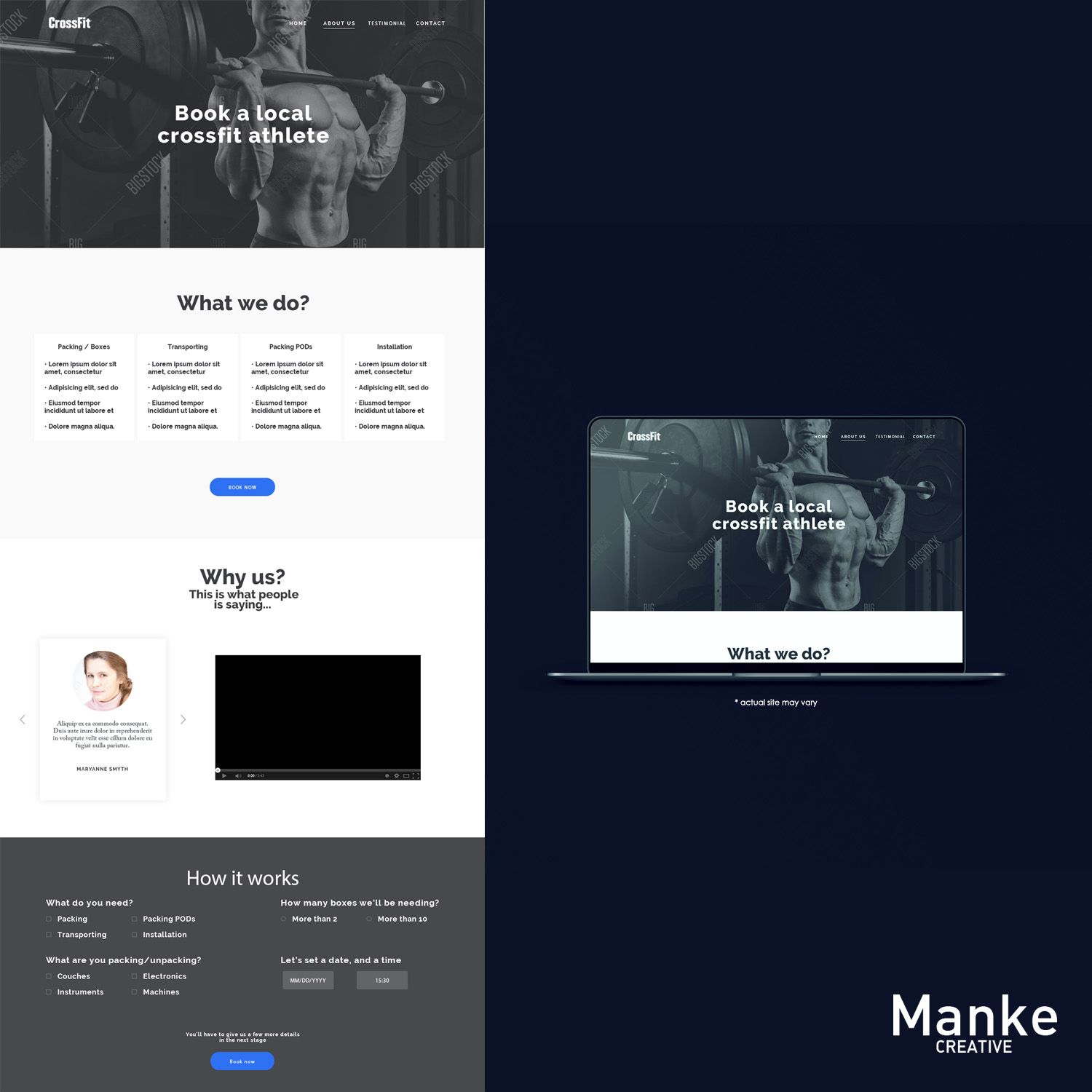 Web-Design von Manke Creative für CrossFit Movers | Design #20396127