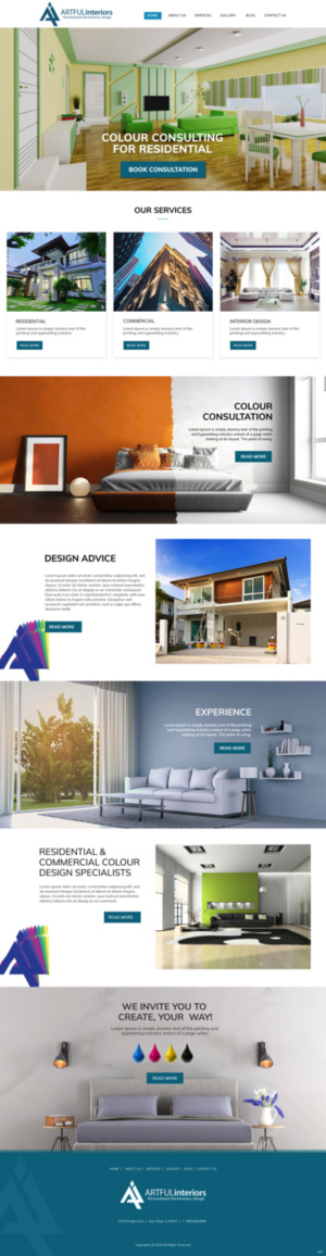 Web-Design von pb für Artful Interiors | Design: #20446154