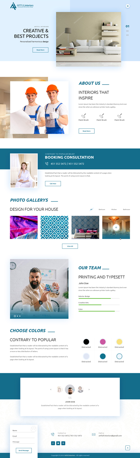 Web-Design von Sujit Banerjee für Artful Interiors | Design #20401767