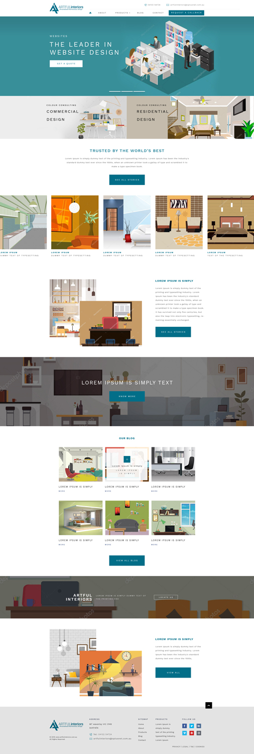 Web Design par Sujit Banerjee pour Artful Interiors | Design #20401768