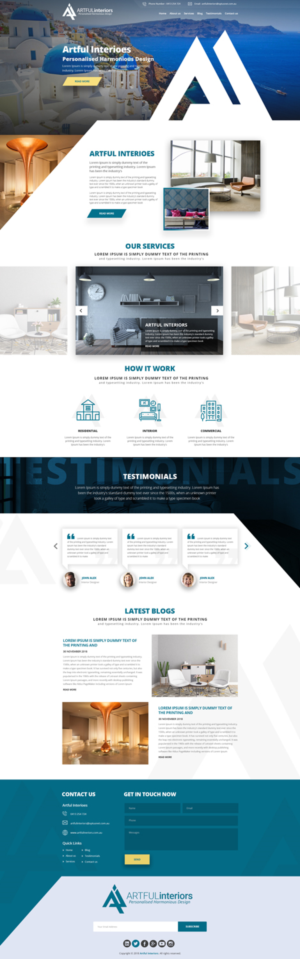 Web Design by Black Stallions Impressive Solutions for Artful Interiors | Design #20401400