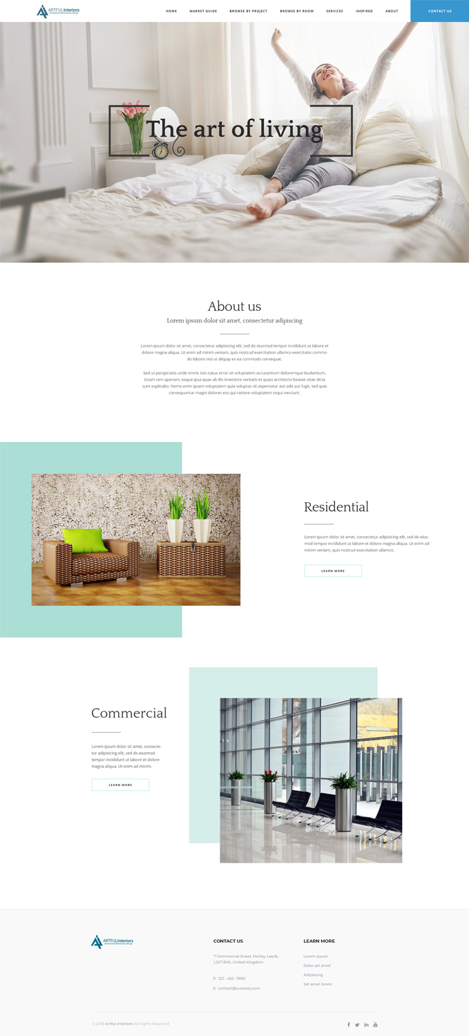 Web Design by vsplch 2 for Artful Interiors | Design #20402029