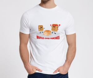 Food T shirt design because we love waffles | T-shirt Design by el_shekoo7
