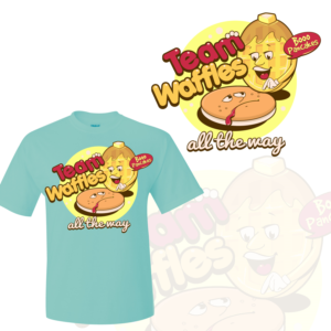 Food T shirt design because we love waffles | T-shirt Design by adigoofy 2