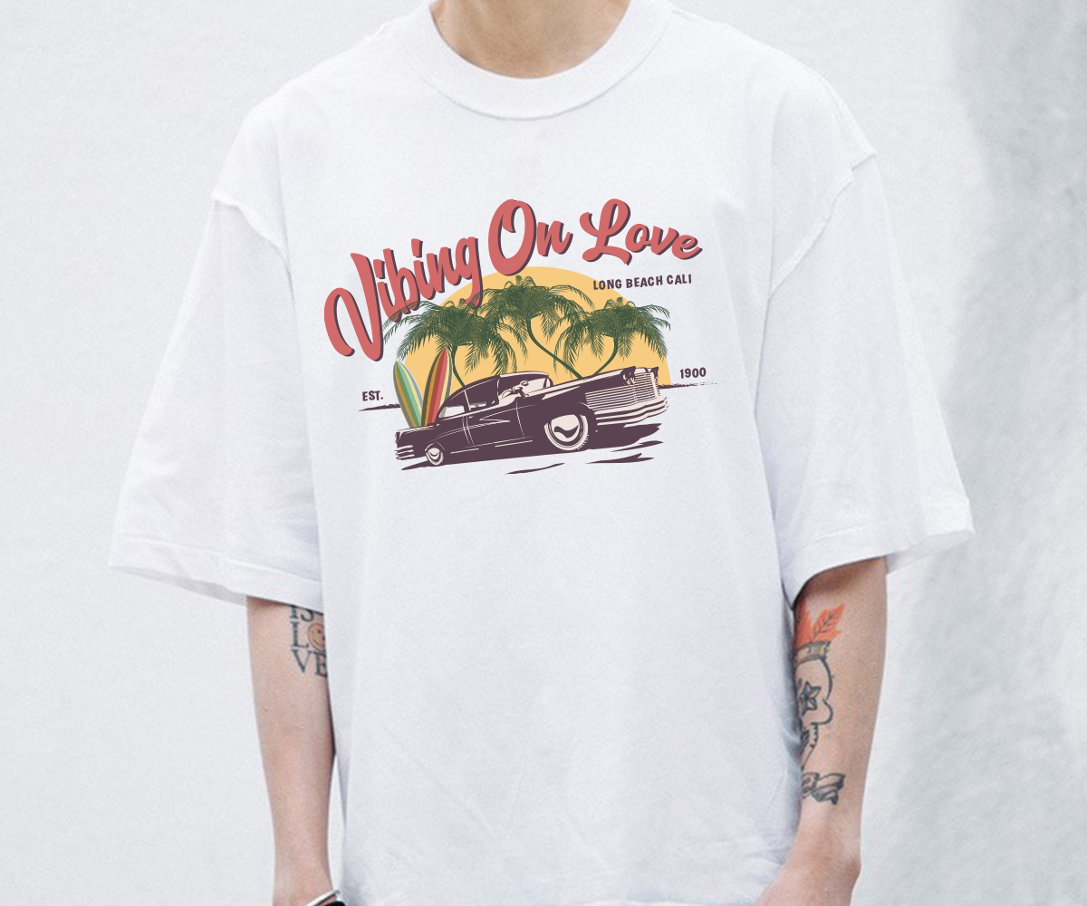 T-shirt Design by el_shekoo7 for VIBING ON LOVE LLC | Design #20434655