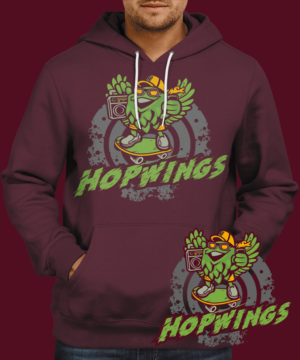 hopwings | T-shirt Design by ART DEPOT