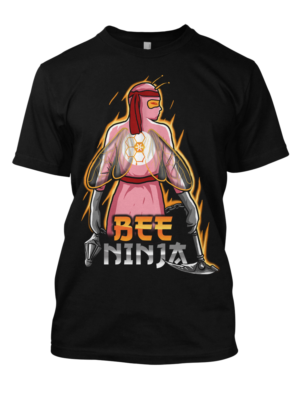 Bee ninja with glowing energy Male and female versions | Diseño de Camiseta por theodorusdick14