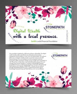 Marketing post card for people to quickly grab or to attach to marketing baskets of food. | Graphic Design by ecorokerz