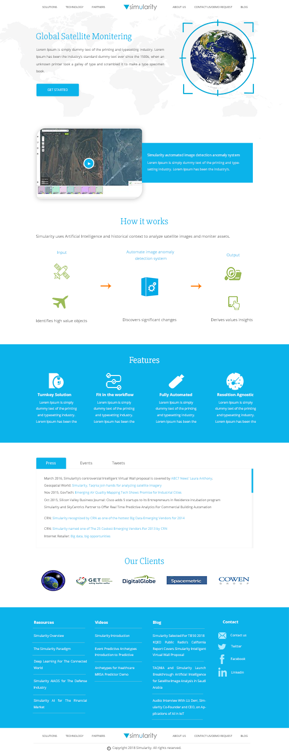 Diseño Web por Dhiraj 2 para Simularity Inc. | Diseño #20460168