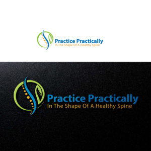 'Practice Practically'...in the shape of a healthy spine | Logo Design by Finley Johnson