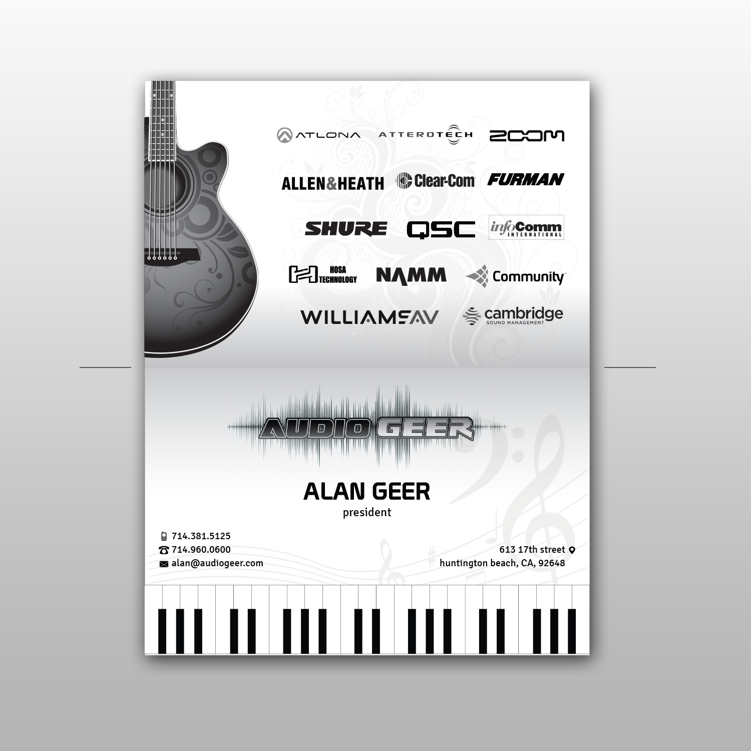 Stationery Design by Creative Jiniya for Audio Geer, Inc | Design #20434083
