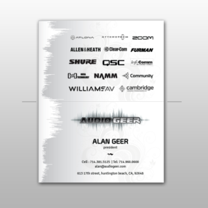 Audio Geer Linecard 2019 | Diseño de Papelería por Creative Jiniya