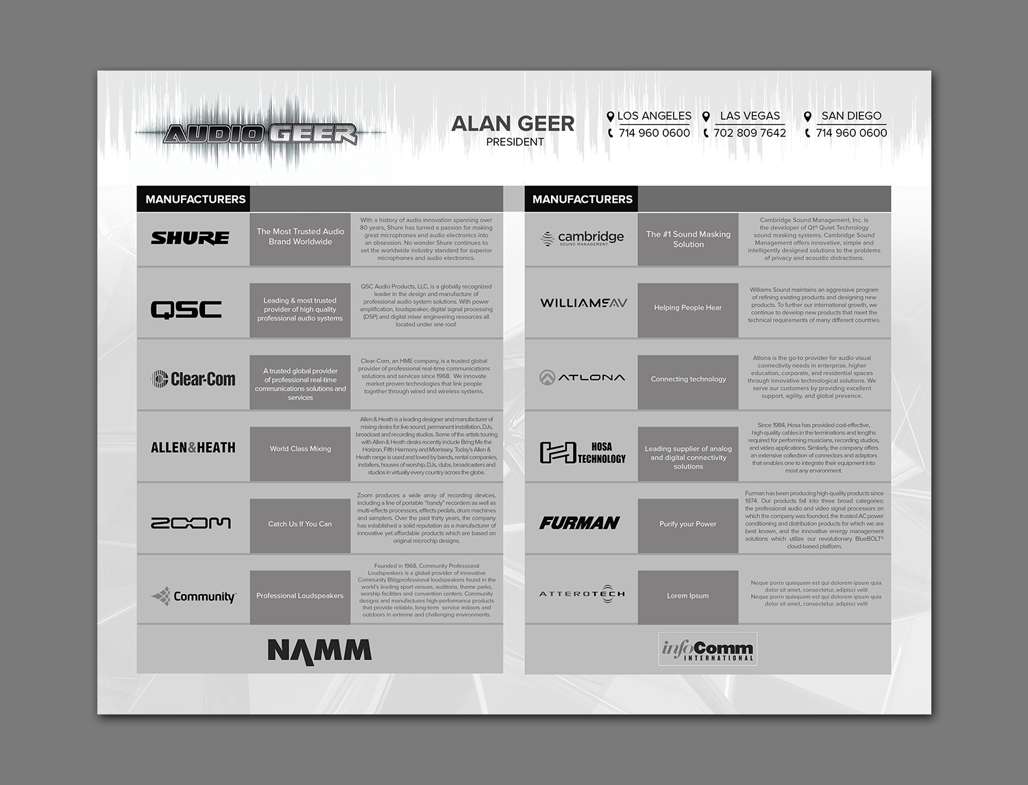 Stationery Design by SAI DESIGNS for Audio Geer, Inc | Design #20456857