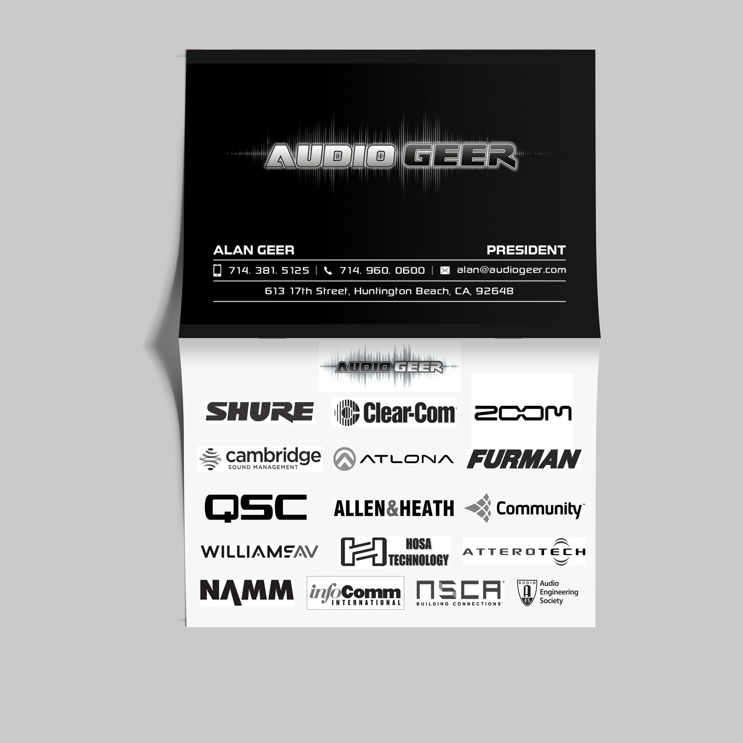Stationery Design by Petter Goms for Audio Geer, Inc | Design #20470279