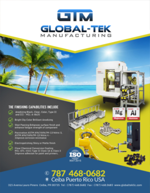 Diseño de Flyer por herumason para Global-Tek Manufacturing LLC | Diseño #20465196