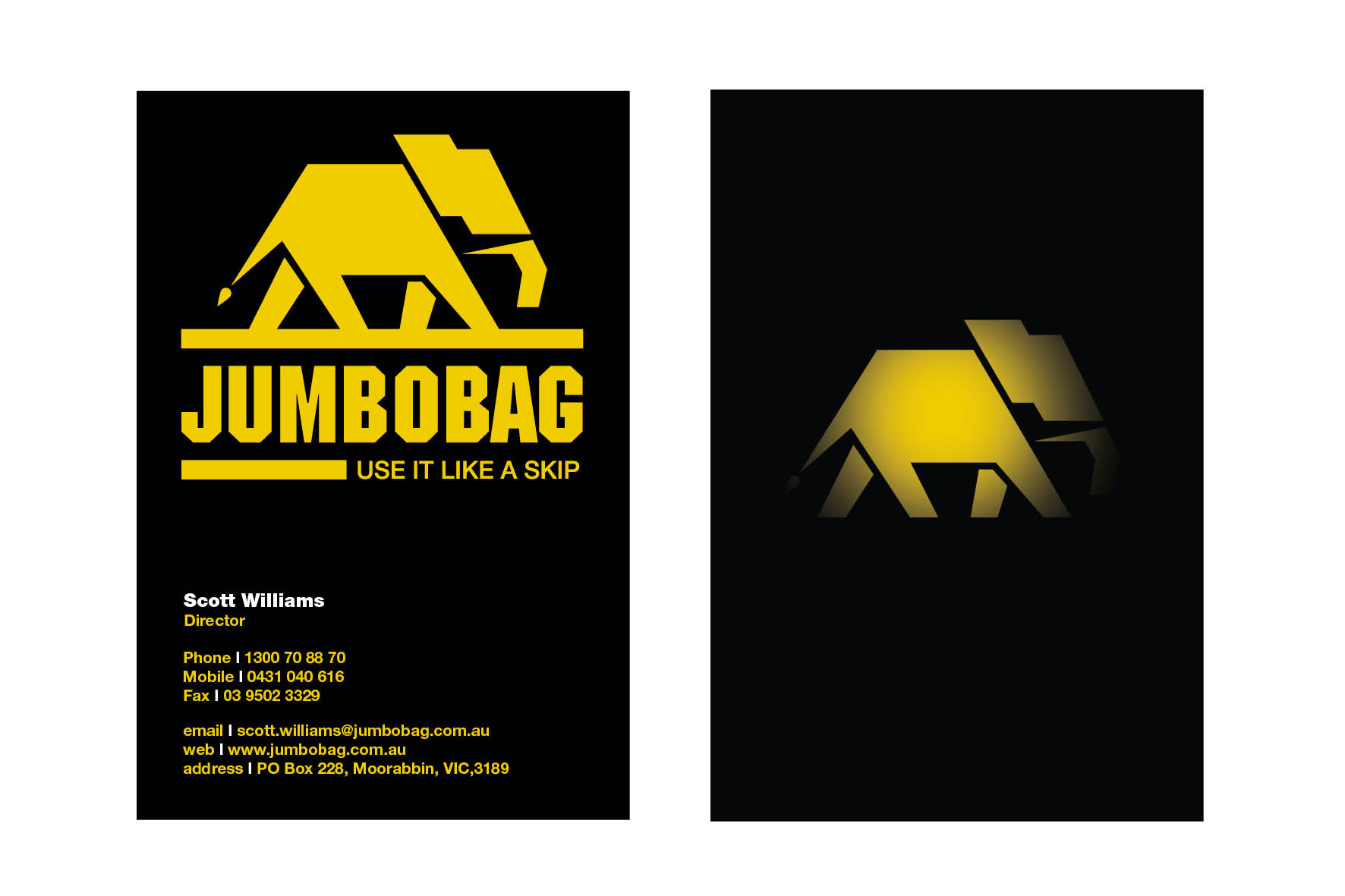Business Card Design by Amanda Leahy for jumbobag | Design #58675